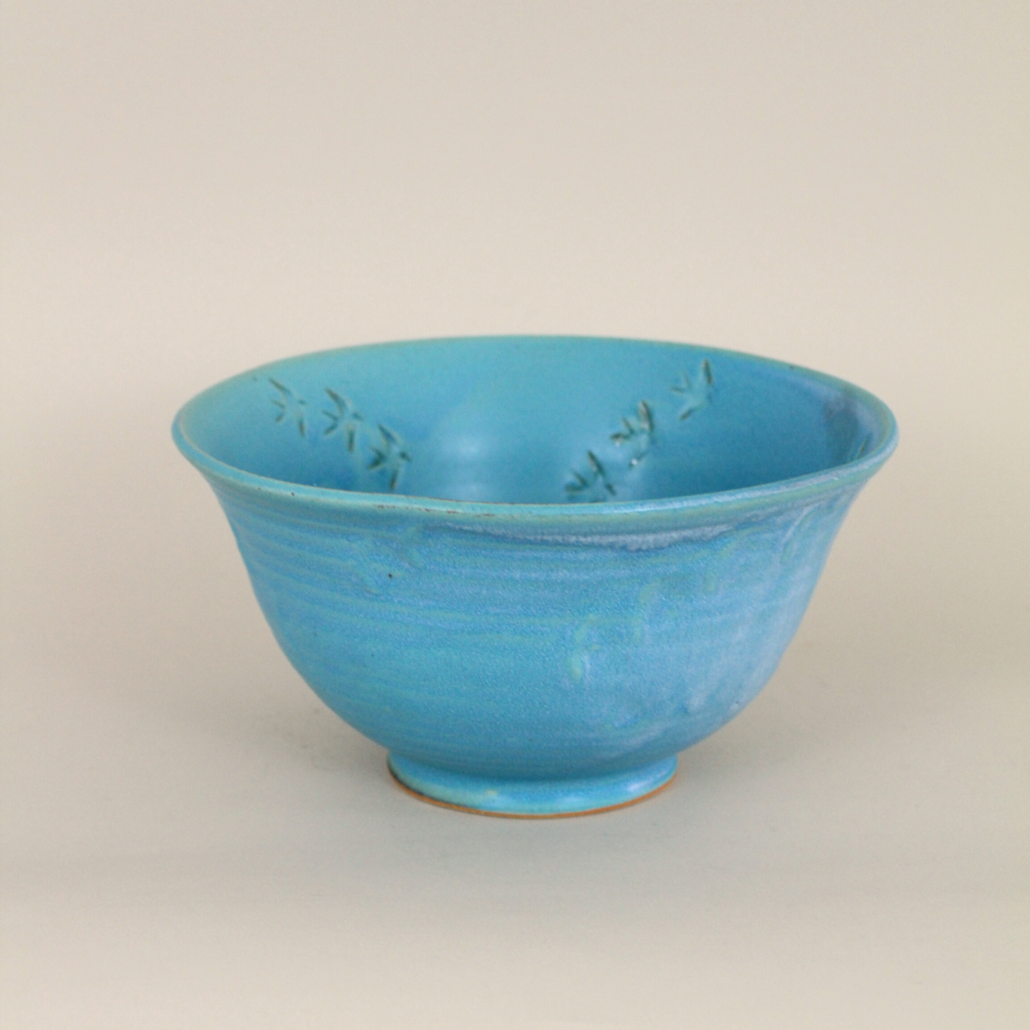 Turquoise Art Pottery with Birds