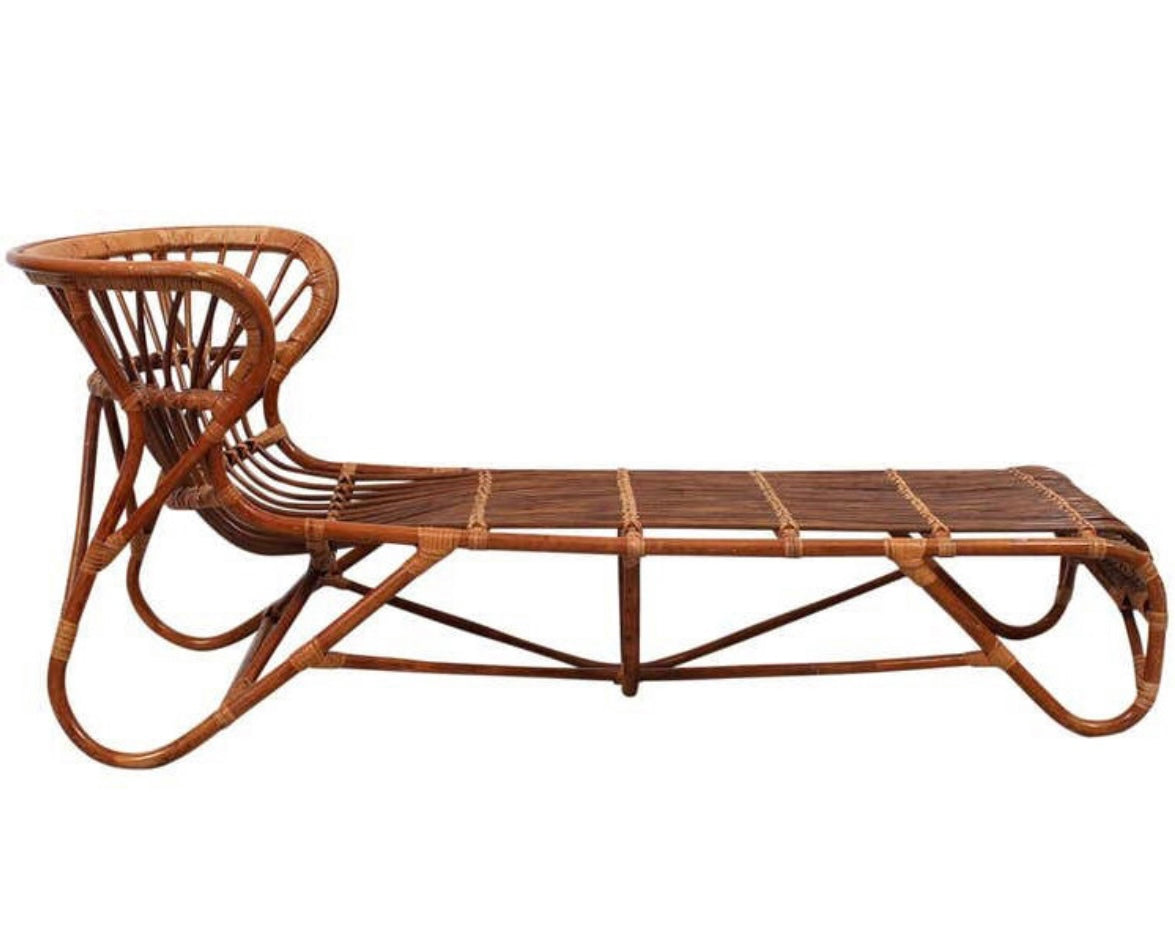 1960’s rare bamboo lounge chair attributed to Franco Albini