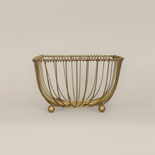 Vintage French Wire Bread Basket