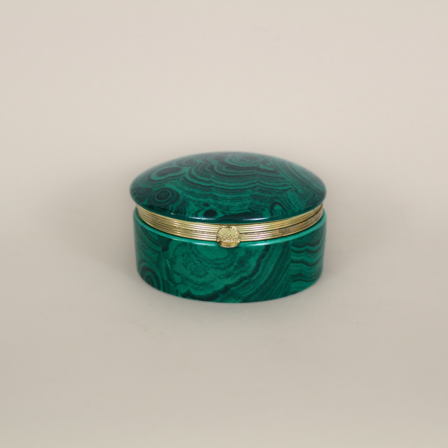 Faux Malachite Trinket Box