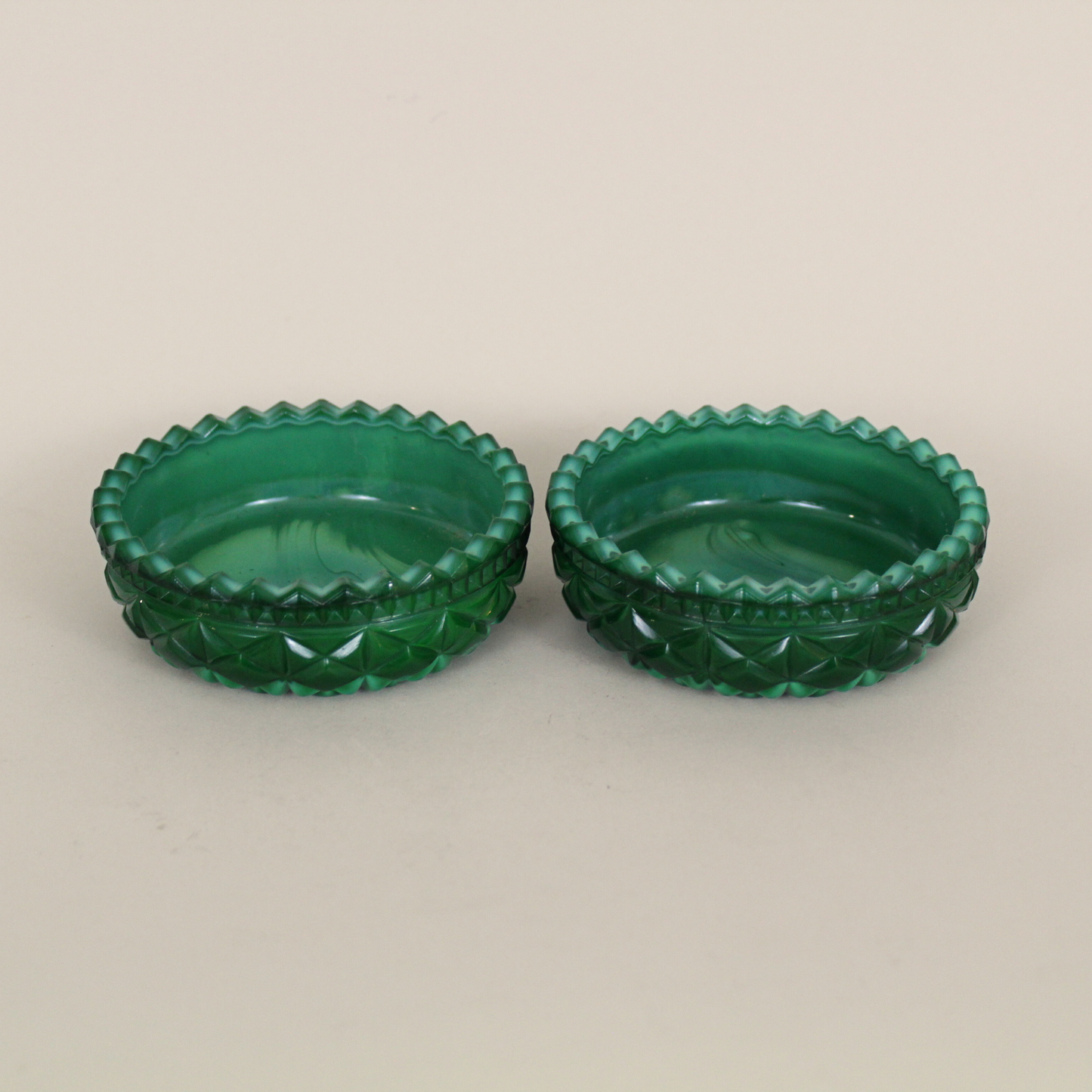 Vintage Bohemian Malachite Glass Vessel