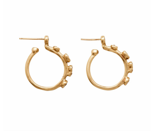 Delta hoop earrings with cubic zirconia