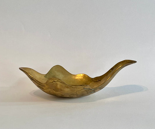 Sculptural brass bowl