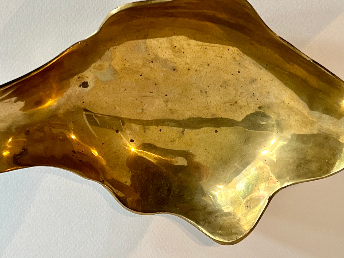 Sculptural brass bowl