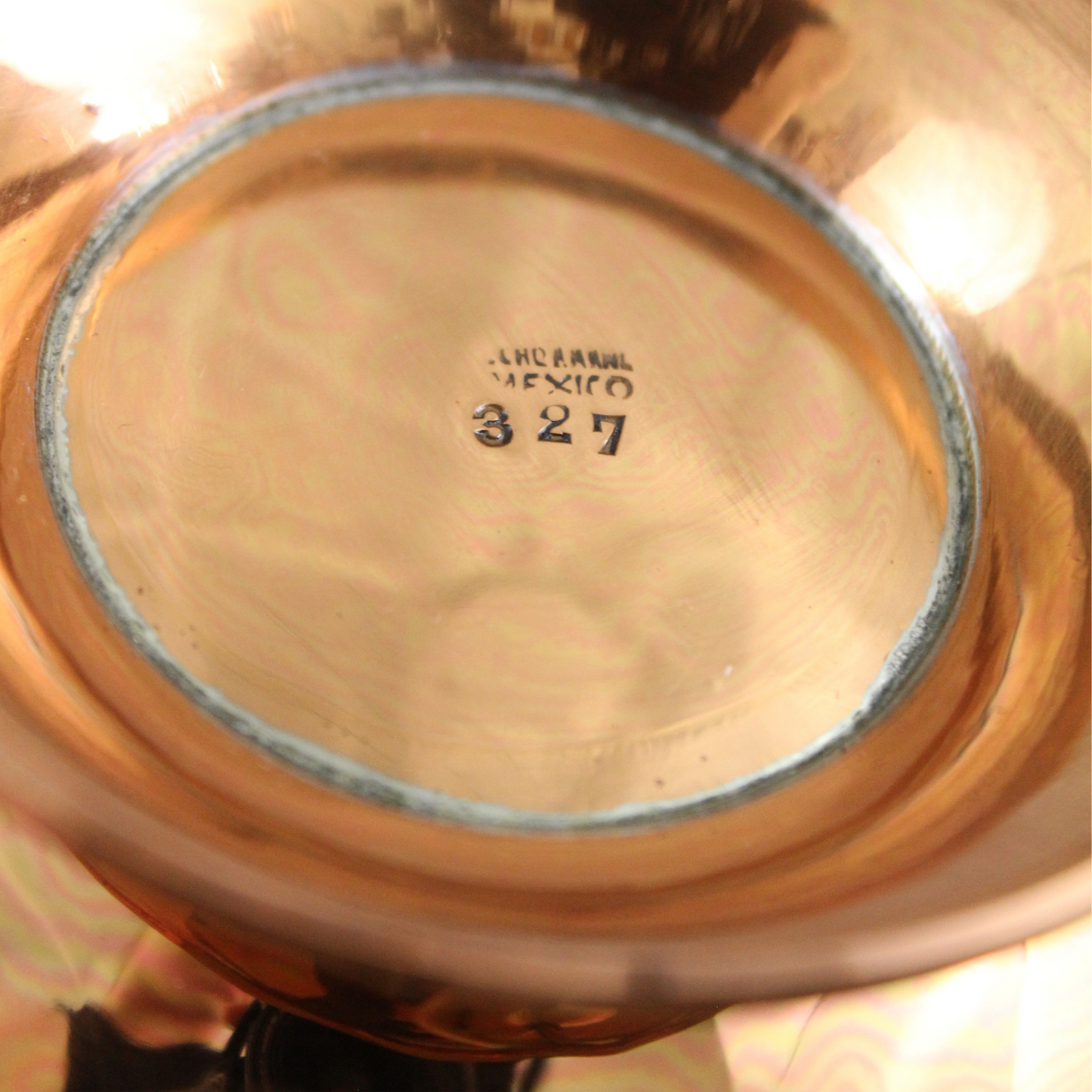 Copper clover candy dish/bowl