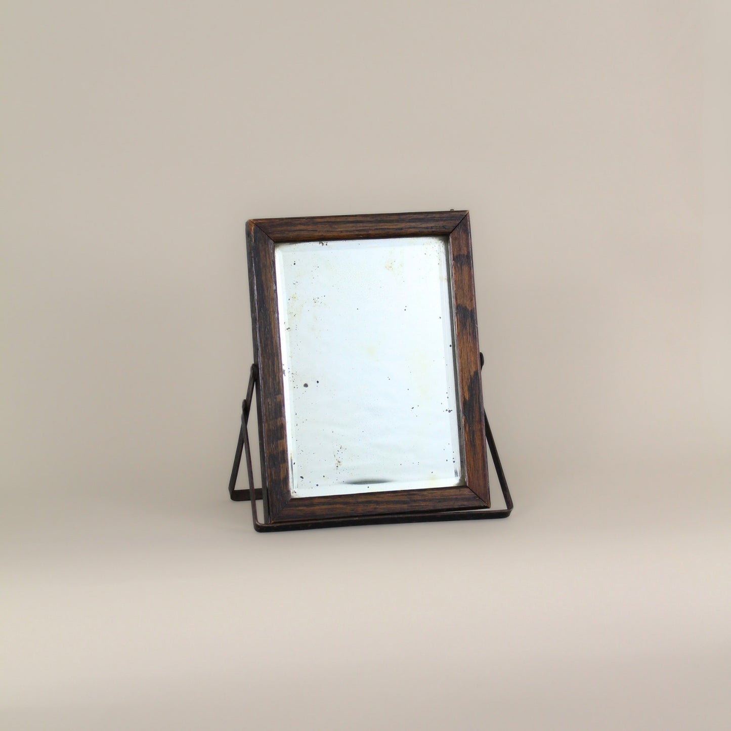 Antique Wood Vanity Table Mirror