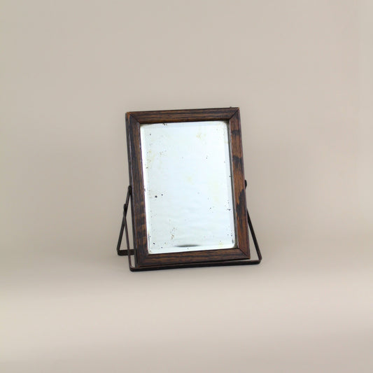 Antique Wood Vanity Table Mirror