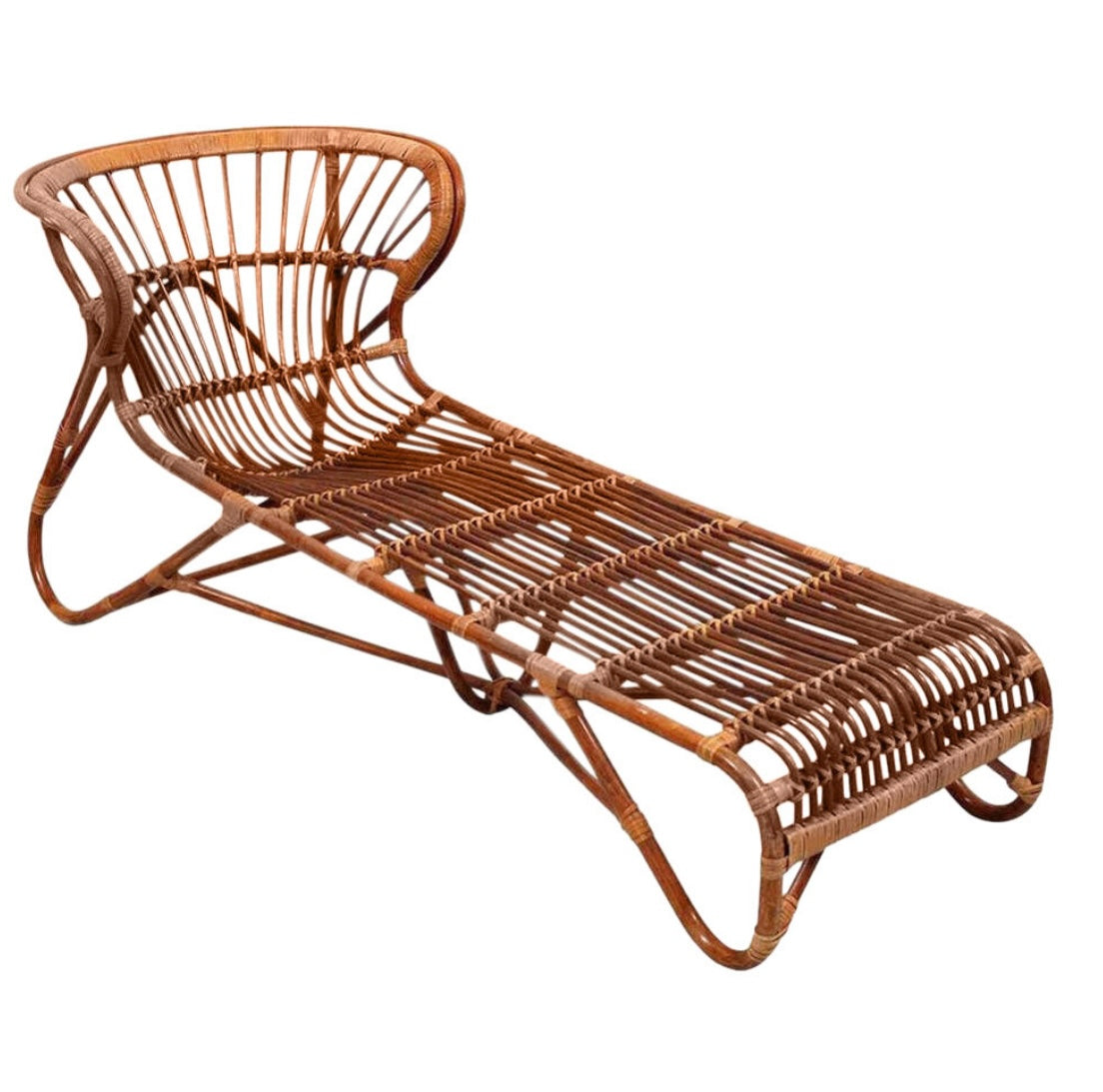 1960’s rare bamboo lounge chair attributed to Franco Albini