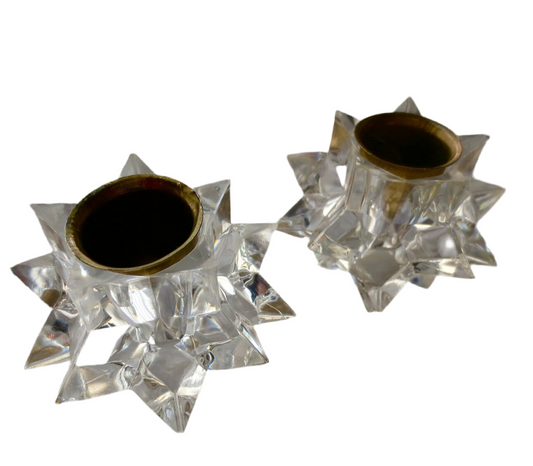 Mid century starburst candle holders