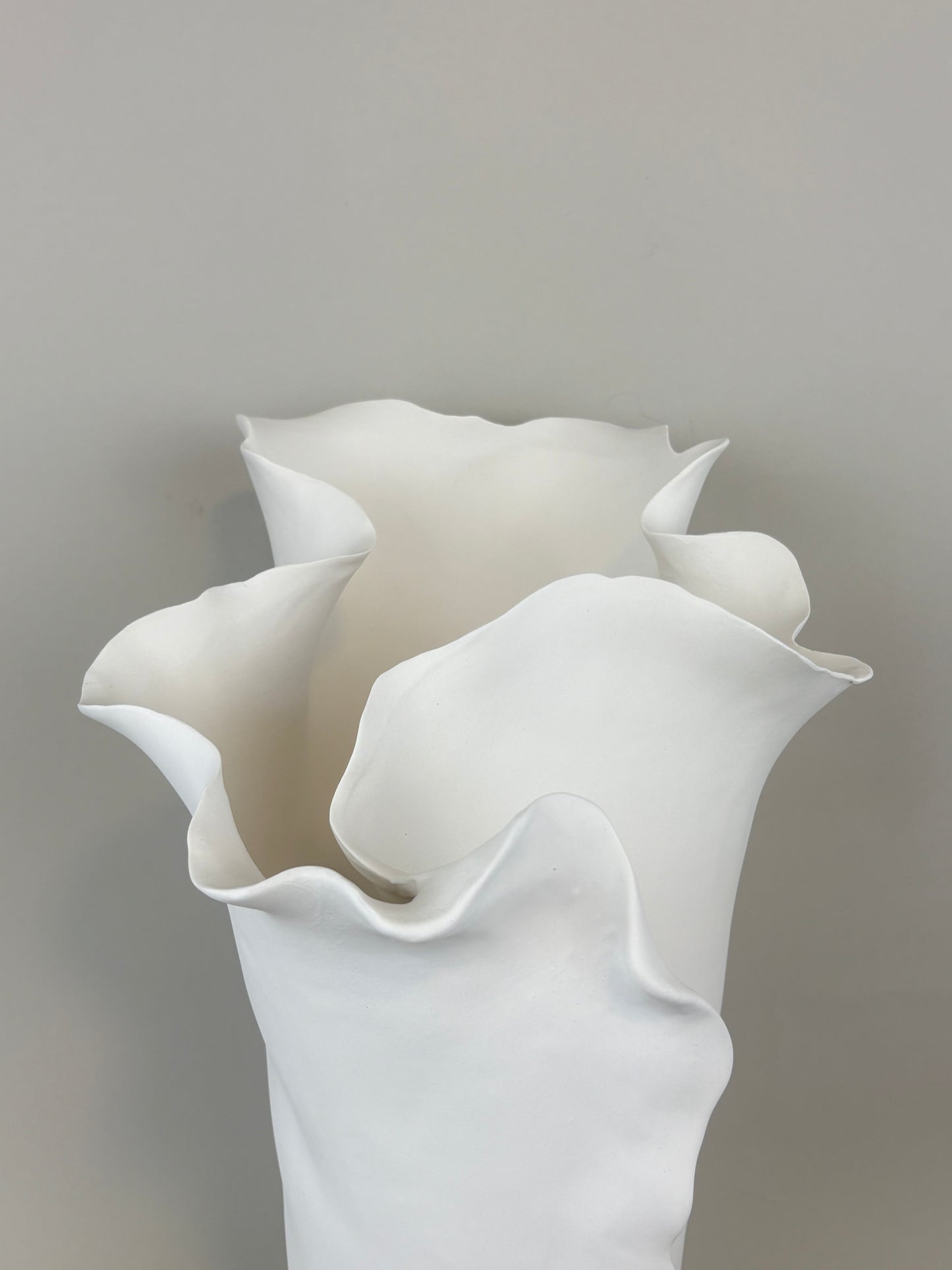 Handmade Ruffled Edge Ceramic Vase