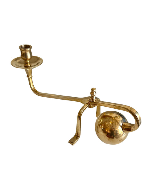 Vintage brass counter balance candle holder