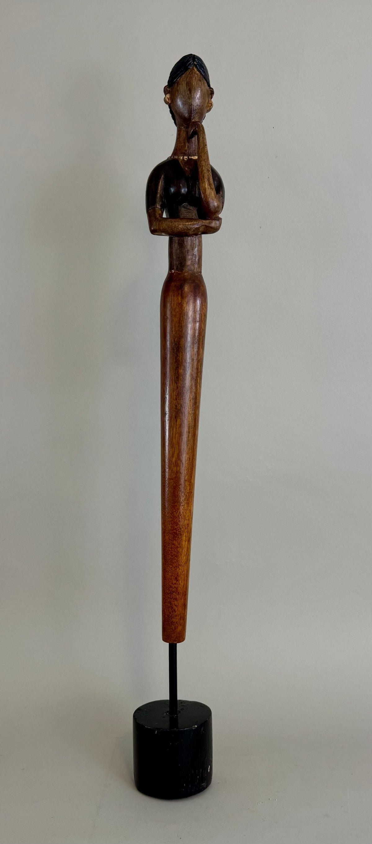 Vintage wood Mid Century sculpture