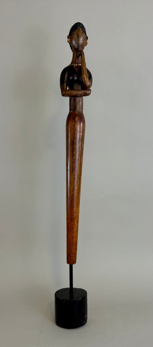 Vintage wood Mid Century sculpture