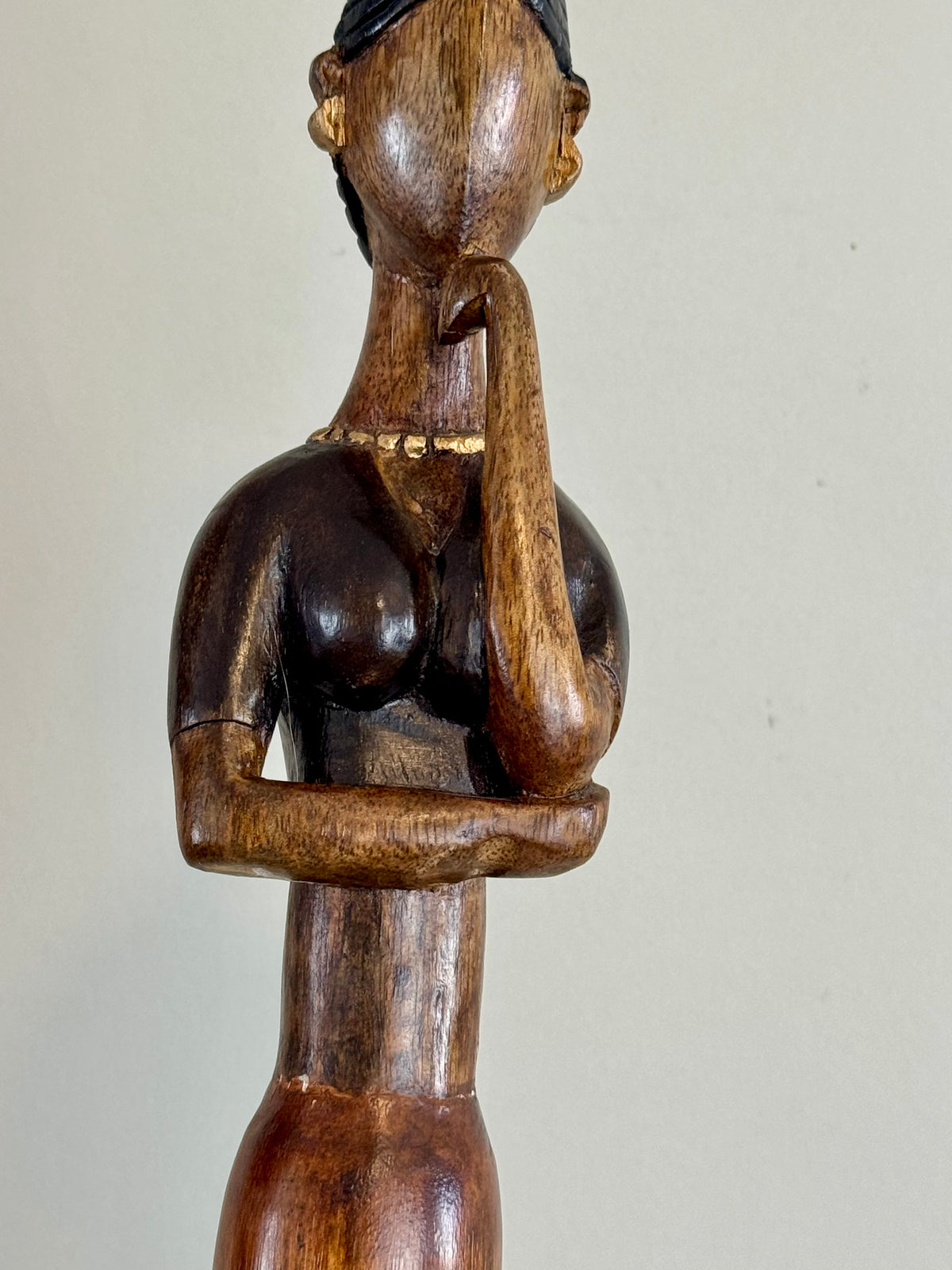 Vintage wood Mid Century sculpture