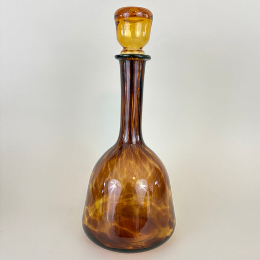 Vintage Empoli Italian Tortoiseshell Decanter