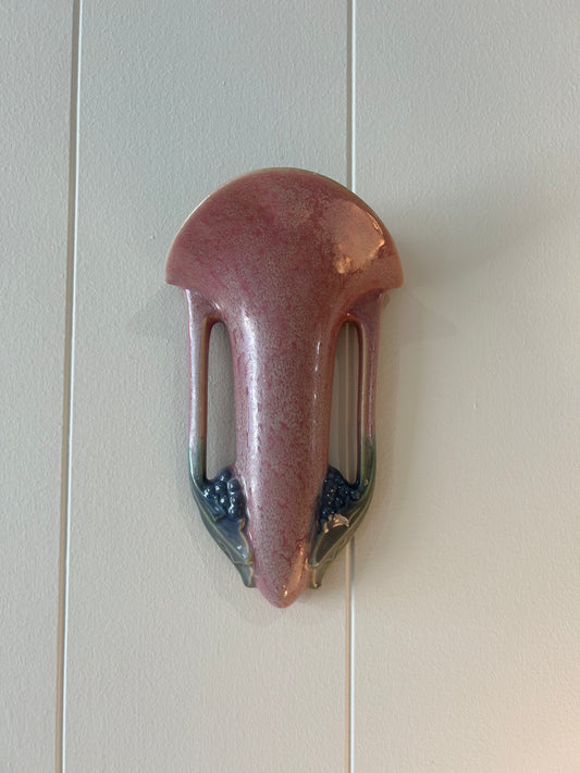 Roseville Pink Pottery 8” Wall Pockets