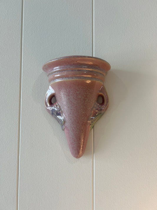 Roseville Pink Pottery 7” Wall Pocket