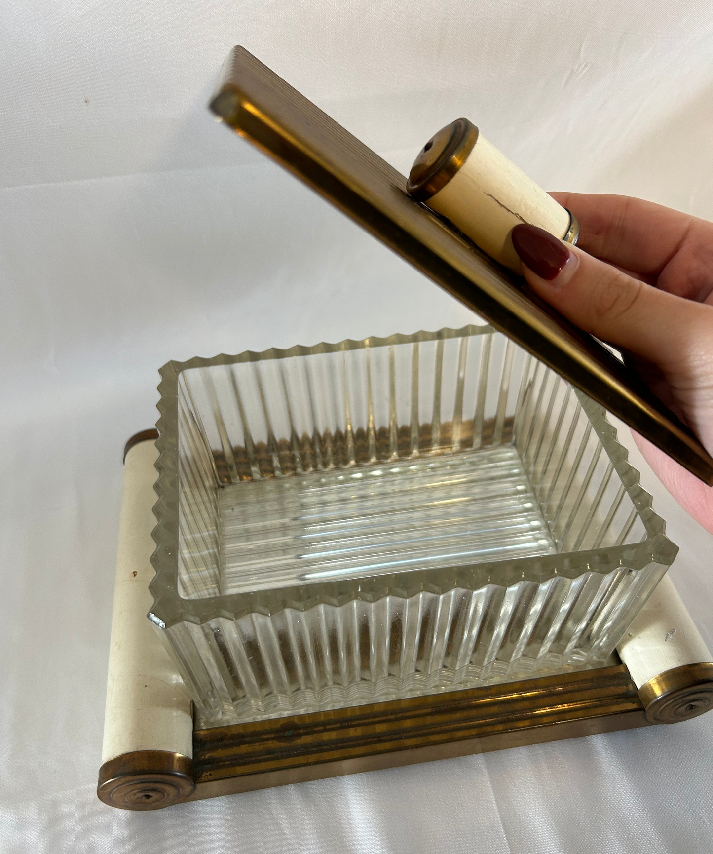 Art Deco French Biscuit Box and Tray