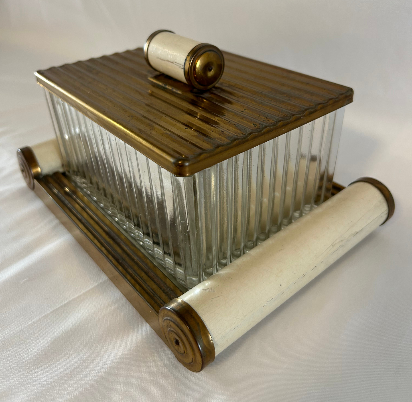 Art Deco French Biscuit Box and Tray
