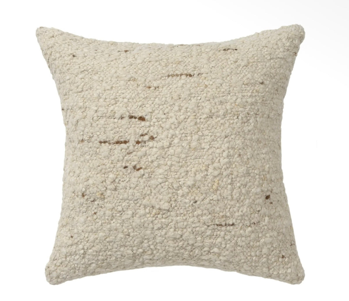 Textured wool throw pillow