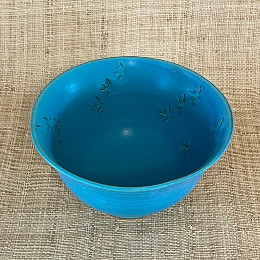Turquoise Art Pottery with Birds
