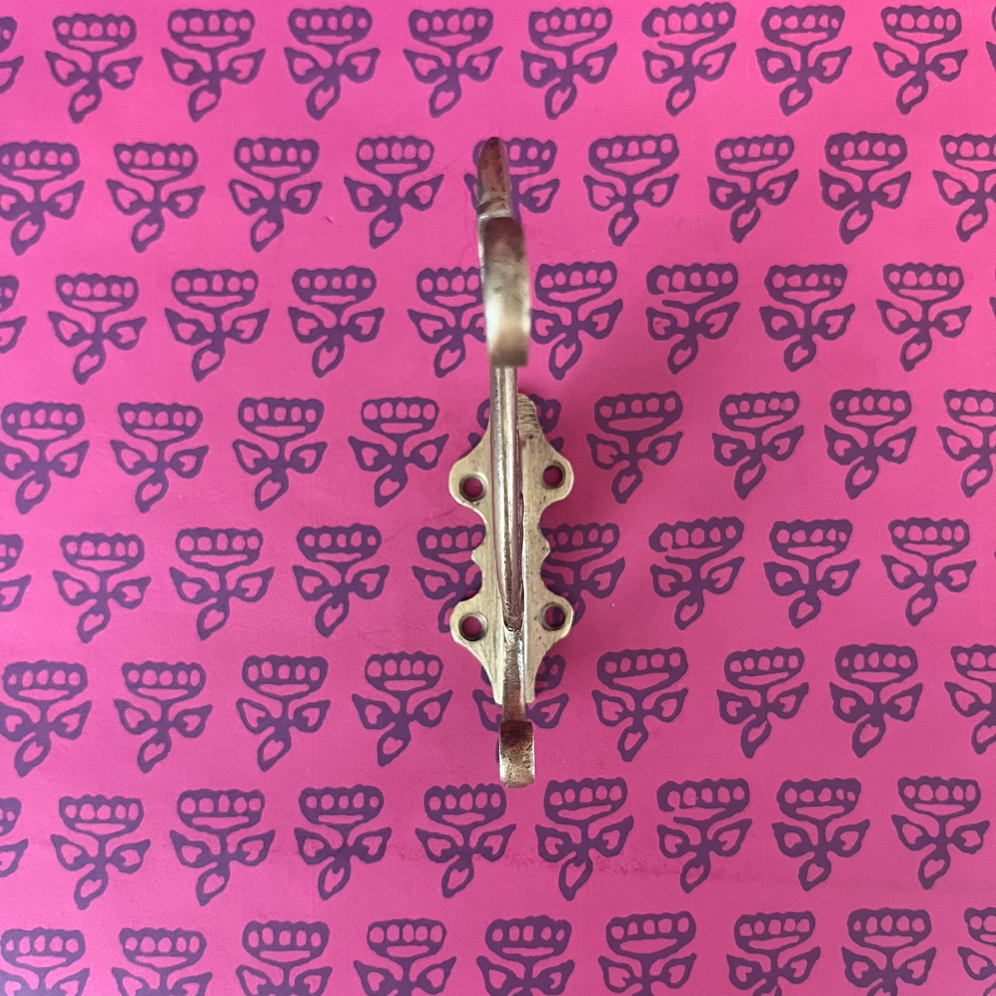 Vintage Elephant Trunk Brass Hook