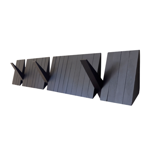 Wall mounted wood coat rack