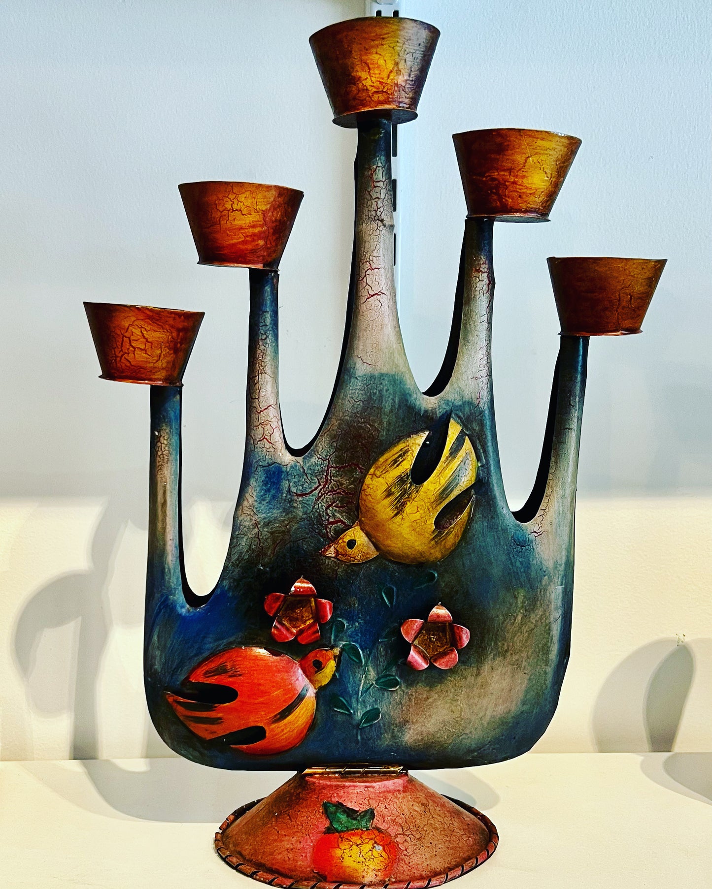 Mexican folk art candelabra