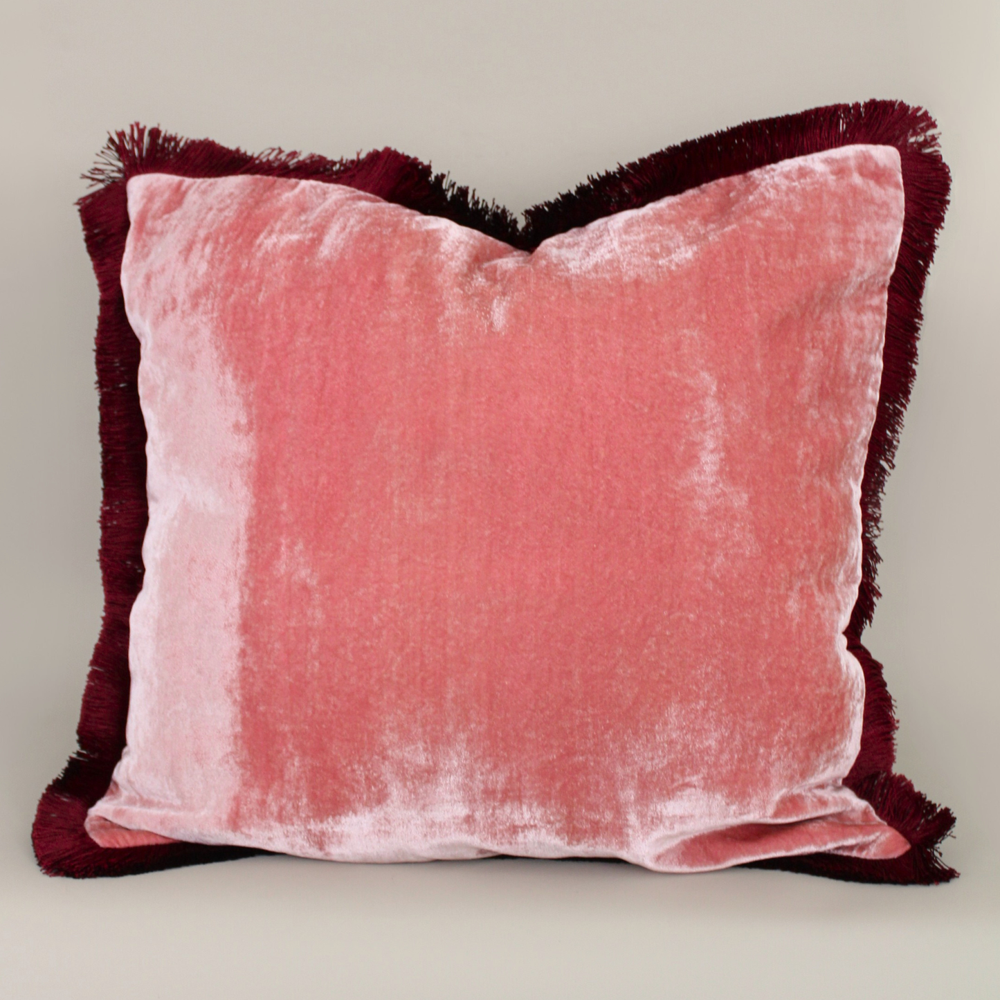 Silk Velvet Pillows With Fringe