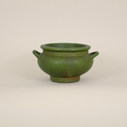 Vintage Roseville Pottery Carnelian Matte Green Glaze Planter