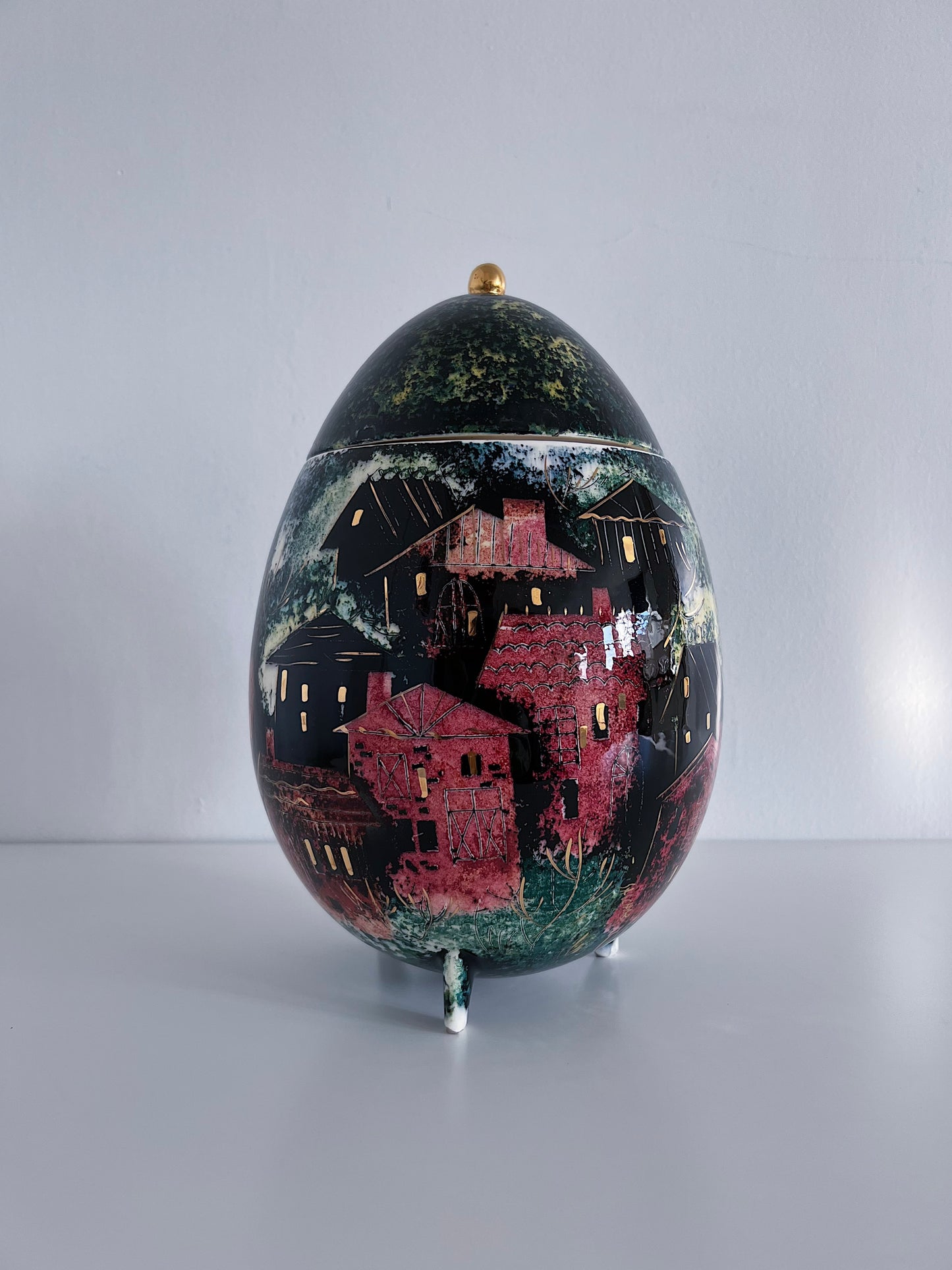 Mid-Century Sascha Brastoff Ceramic Lidded Egg Jar