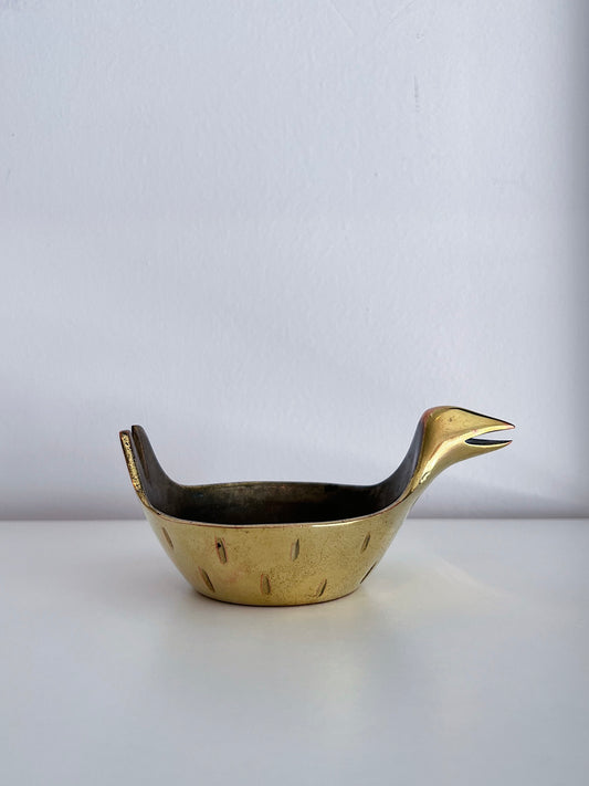 Brass Bird Dish