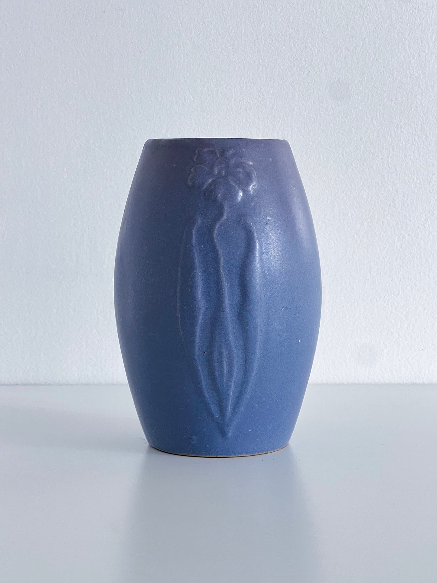 Vintage Stoneware Vase in Purple