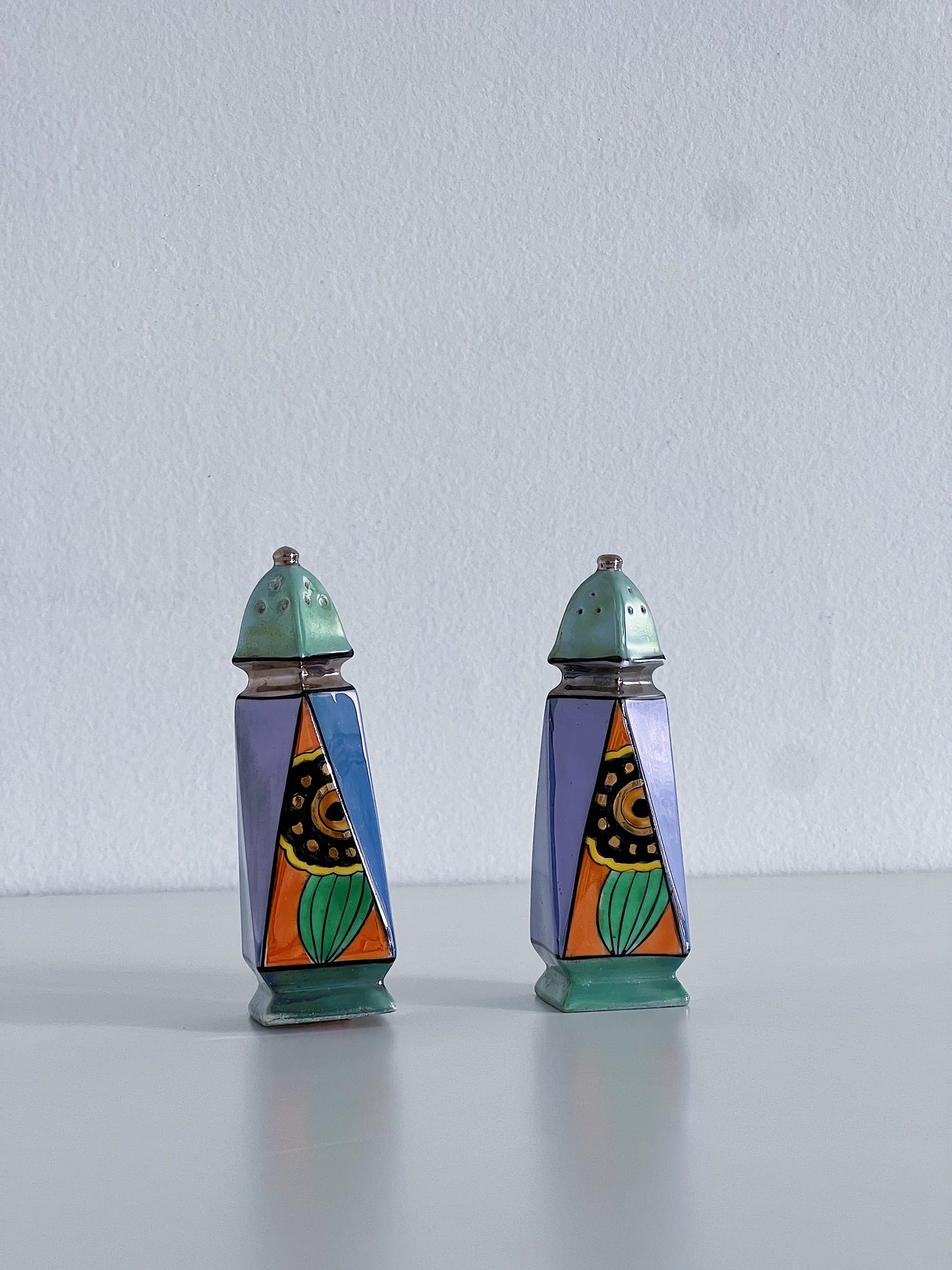 Vintage Lusterware Salt & Pepper Shaker, Set of 2