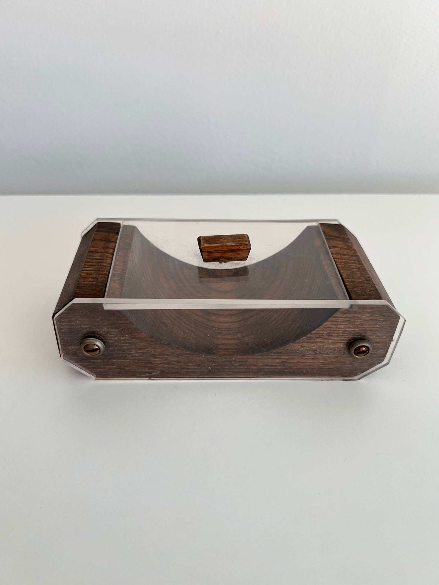 Wooden Box with Plastic Lid