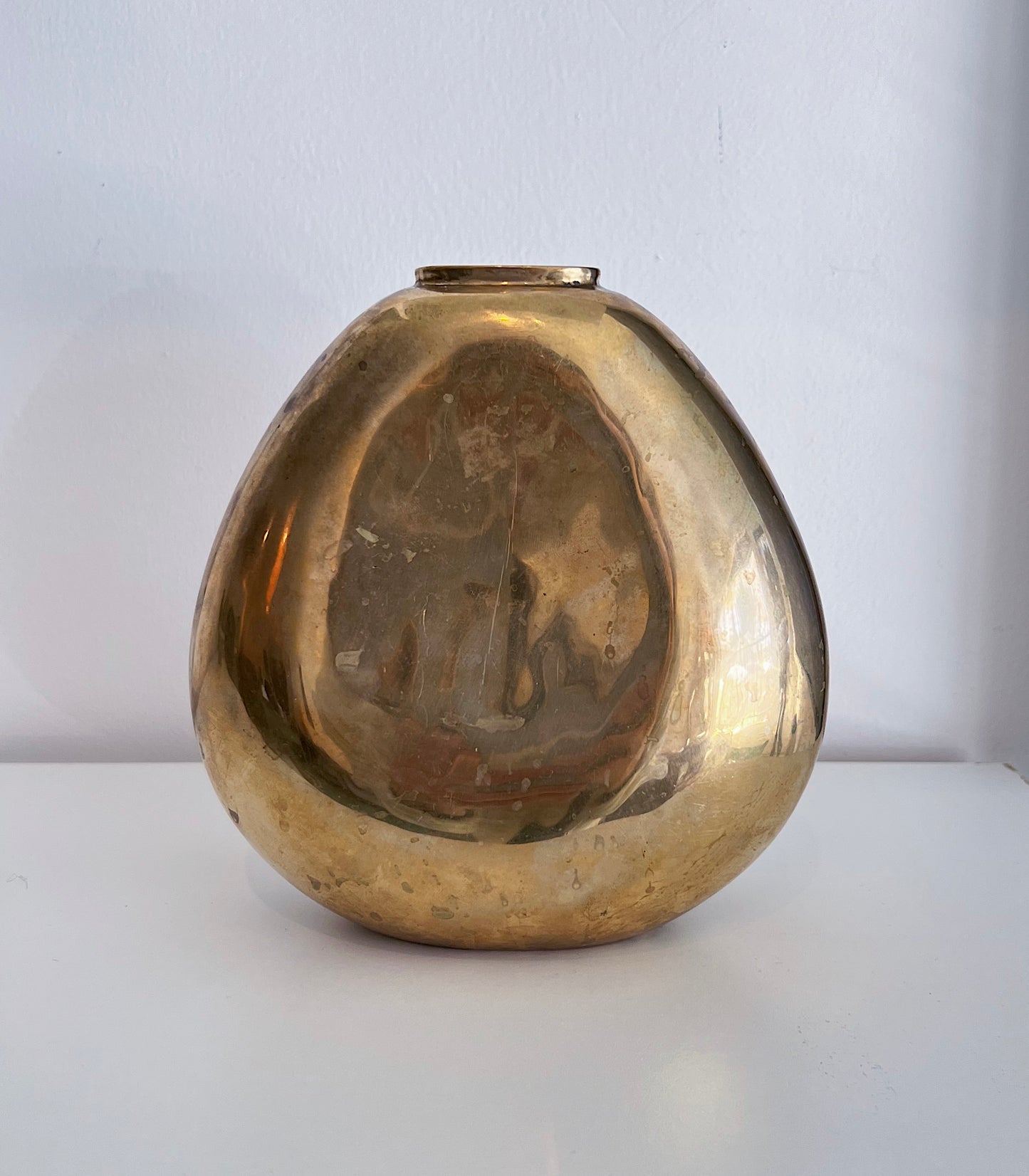 Brass Oval Vase